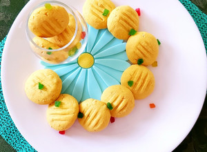 A picture of Mango custard cookies.