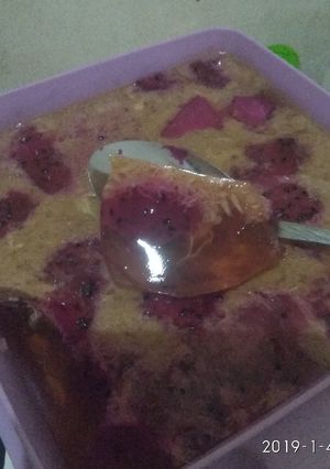 Foto resep Agar lumut buah naga