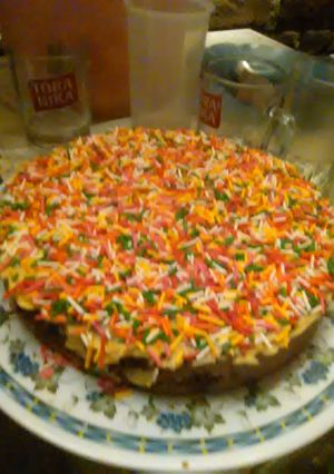 Foto resep Bolu tabur ceres warna warni irit bahan
