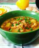 Guiso de cerdo con garbanzos a la naranja
