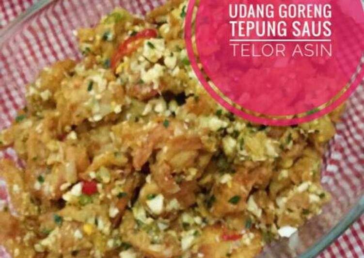 Resep: Udang goreng tepung saus telor asin yang Lezat