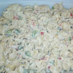 A picture of Macaroni and Tuna salad.