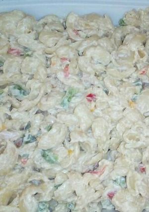 A picture of Macaroni and Tuna salad.