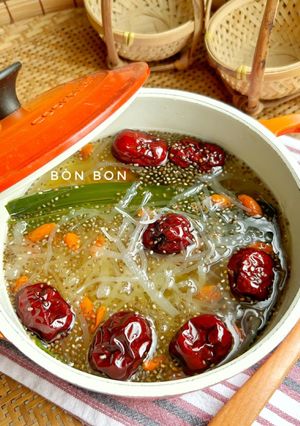 Hình của món Chè Rong Sụn Táo Đỏ.