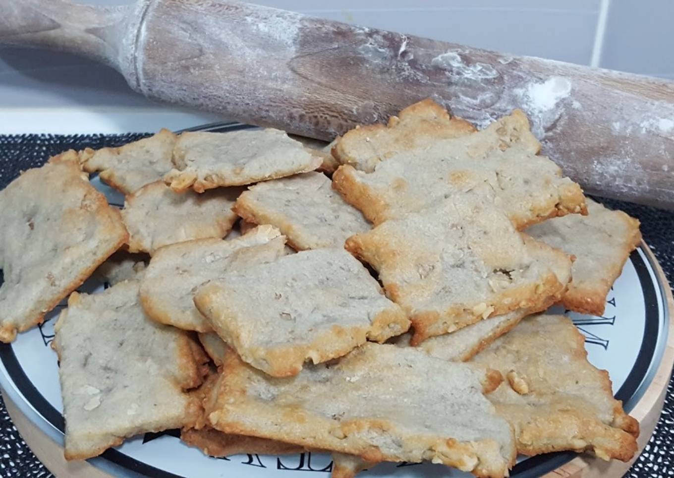 Galletas de gorgonzola y nueces