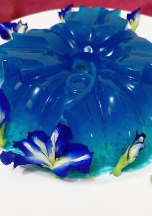 Foto resep Agar agar bunga telang