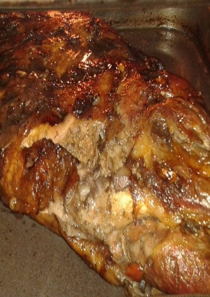 Una foto de Paletilla de jamón al caramelo