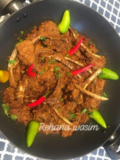 A picture of Mutton chops masala.