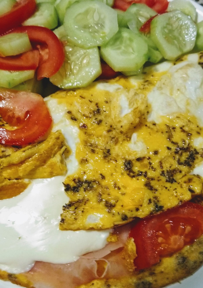 Una foto de Omelette de jamón y queso