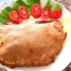 Calzone with Oat flour, spinach and herbs A picture of Calzone with Oat flour, spinach and herbs.