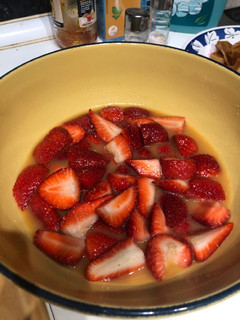 Una foto de Fresas con piña