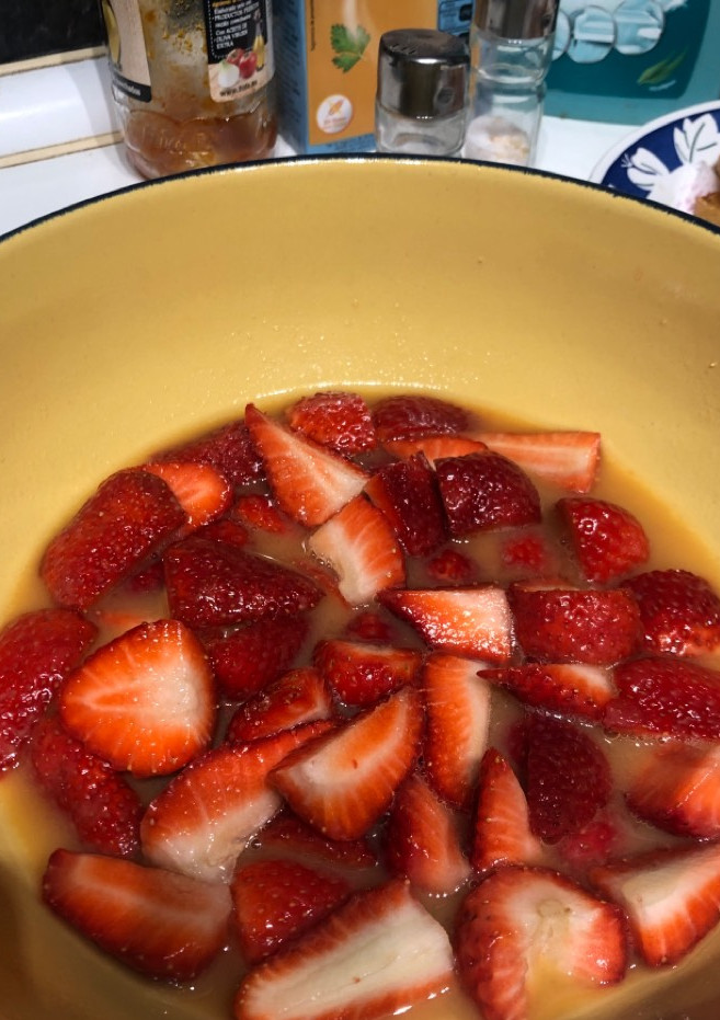 Una foto de Fresas con piña