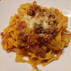 A picture of Tagliatelle al ragú di salsiccia 🎄.