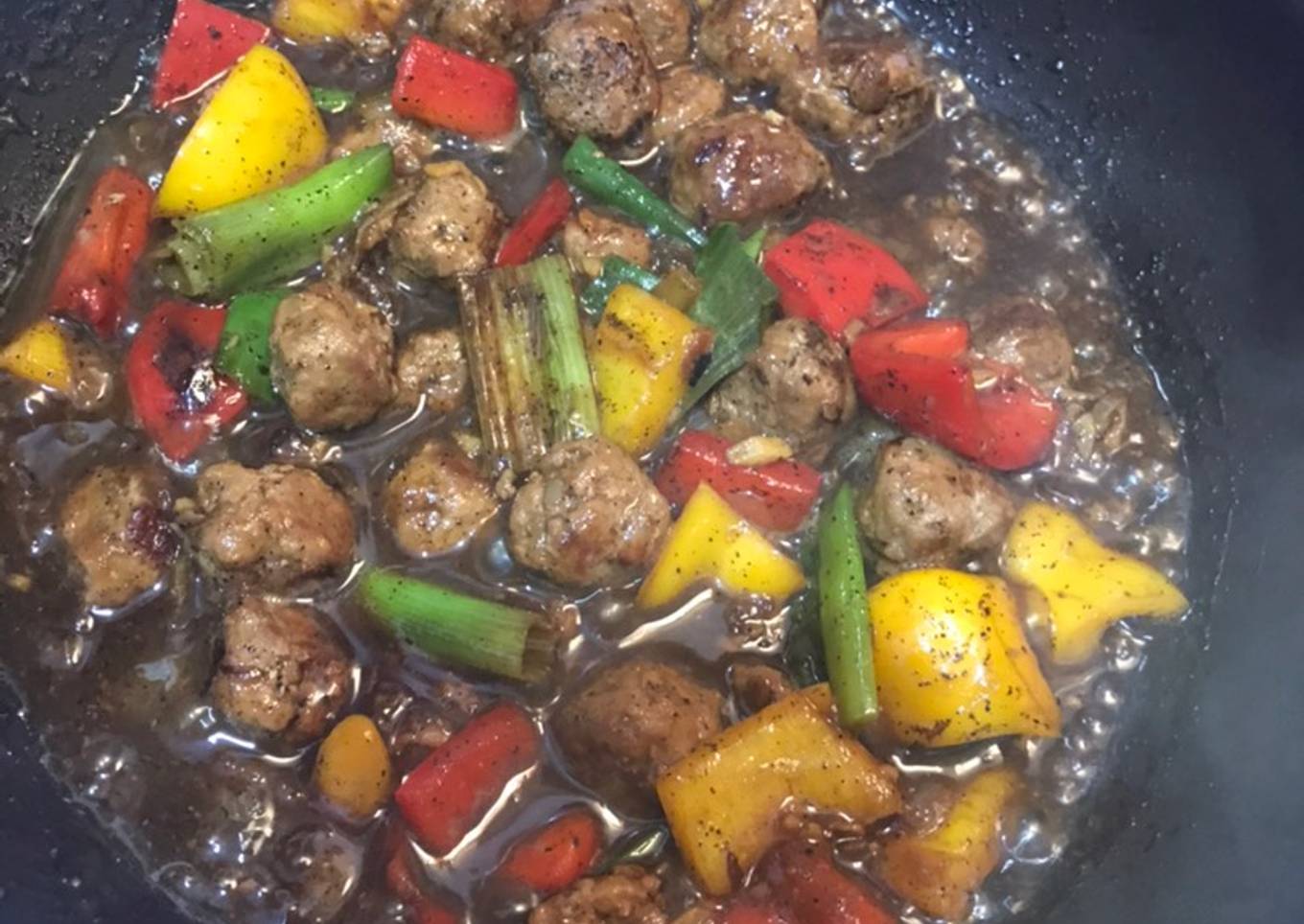Bola-bola Daging lada hitam / meatloaf blackpepper