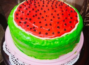صورة لوصفة كيكة البطيخ 🍉