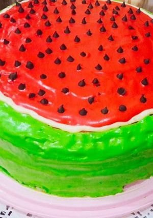 صورة لوصفة كيكة البطيخ 🍉