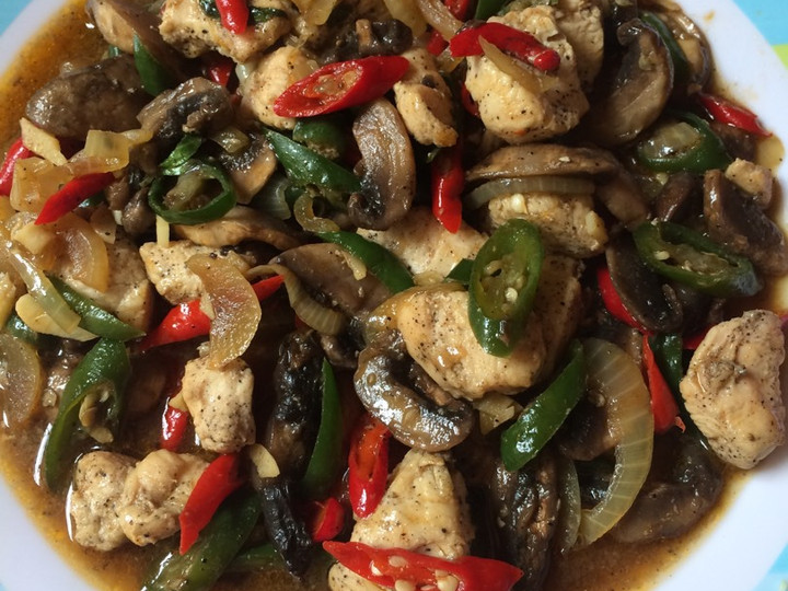 Resep: Ayam jamur lada hitam Simpel