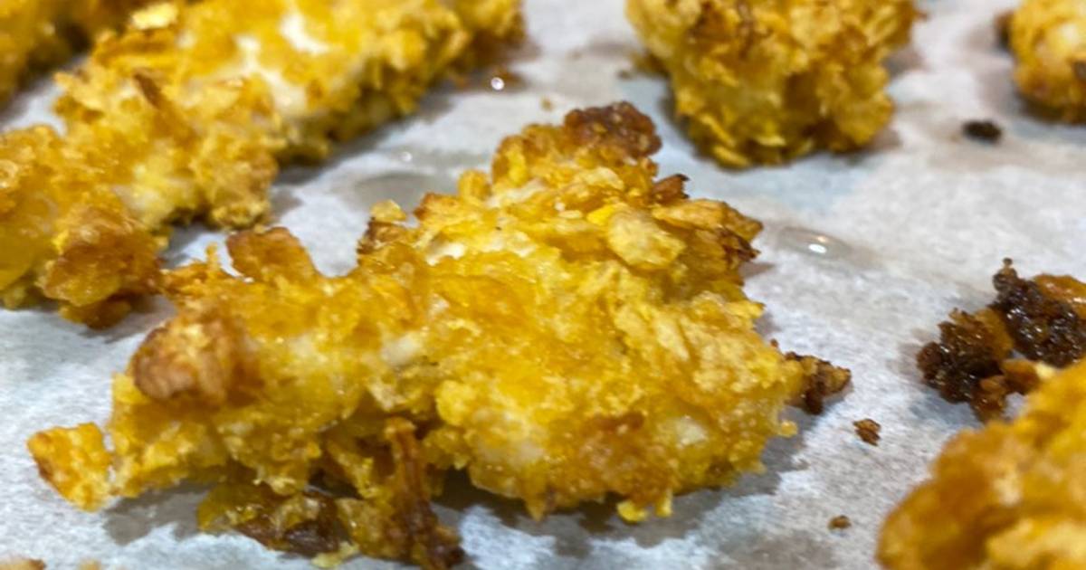 Fingers de pollo con cereales Corn Flakes al horno Receta de Bea M Cookpad