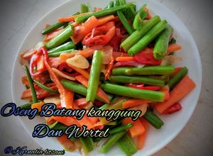 Foto resep Oseng Batang Kangkung dan wortel