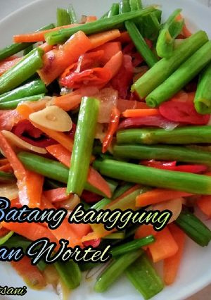 Foto resep Oseng Batang Kangkung dan wortel