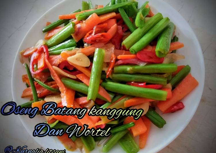 Resep Oseng Batang Kangkung dan wortel Enak dan Antiribet