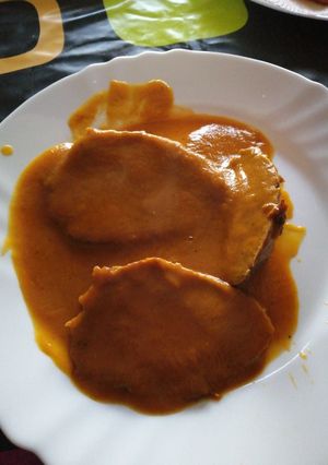Una foto de Redondo de ternera en salsa al horno