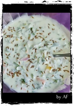 A picture of Veggies raita.