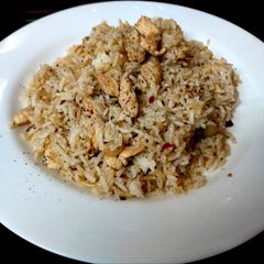 My Salt + Pepper Seasoned Chicken Fried Rice 😋 A picture of My Salt + Pepper Seasoned Chicken Fried Rice 😋.