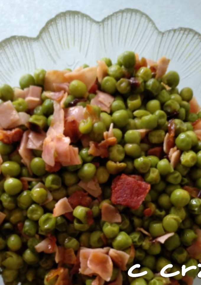 Una foto de Guisantes con jamón York