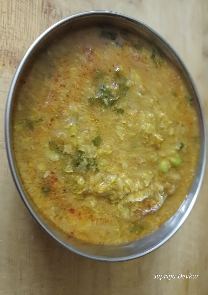 A picture of Fresh tuvar curry.