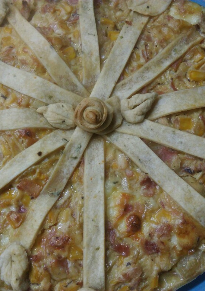 Una foto de Tarta de choclo fácil económica con masa saborizada🌽🌽