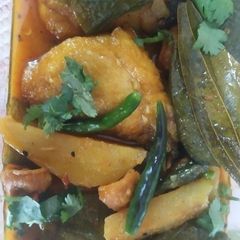 A picture of Fish curry with vegetable. #Win #Week 3.