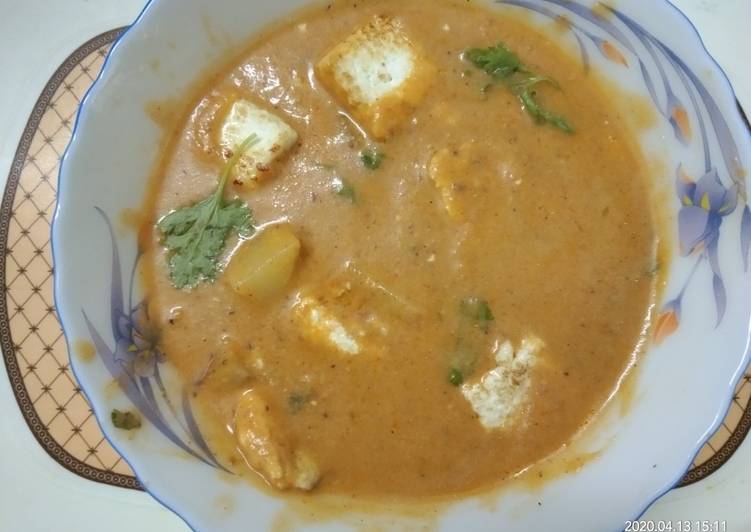 Recipe of Any-night-of-the-week Aloo Paneer Korma