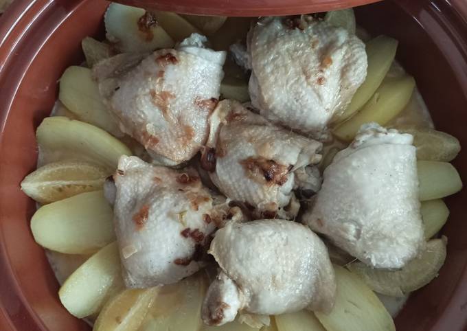 Tajine Poulet Citron Confit Semoule Tajine Poulet Olives Légumes Et Citron Confit ????????- Au Four Et Au Jardin 26 Tajine de poulet au citron confit de Cuistorando - Cookpad