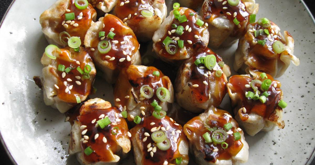 Pan Fried Mini Dim Sims Shumai With Teriyaki Sauce Recipe By Hiroko