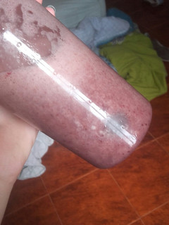 Una foto de Jugo de arándanos y plátano