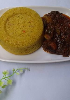 Alkubus With Vegetable Sauce ainihin hoton girkin