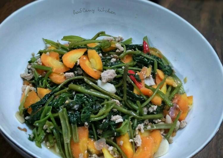 Resep Cah Kangkung Ayam Giling Anti Gagal