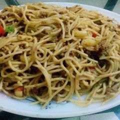 A picture of Mutton minced speghetti.