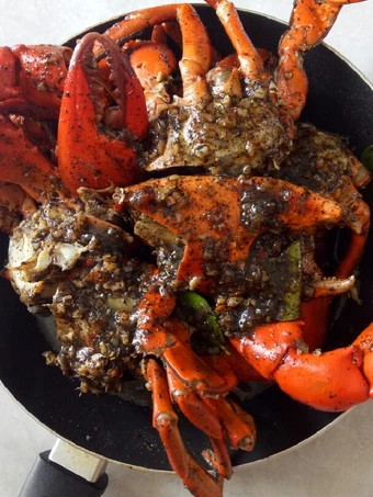 Langkah Mudah untuk Membikin Resep Kepiting saus lada hitam yang Bisa Manjain Lidah Anti Ribet, Lezat Sekali
