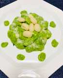 Ñoquis de papas en salsa de espinaca con yogur!!