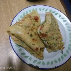 A picture of Vege crepe/ puncake.