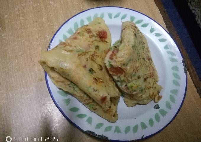 Recipe of Quick Vege crepe/ puncake