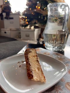 Una foto de Tarta de queso de Navidad