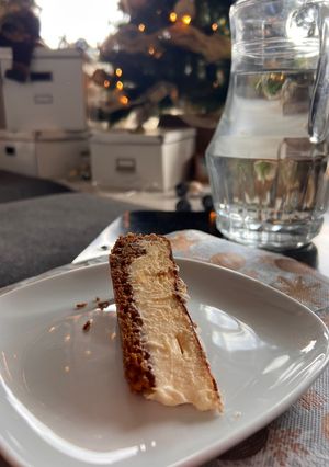 Una foto de Tarta de queso de Navidad