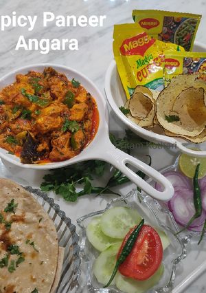 स्पाइसी पनीर अंगारा (Spicy paneer angara recipe in hindi) रेसिपी मुख्य फोटो