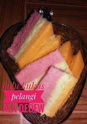 Foto resep Bolu kukus pelangi happy 😙