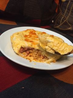 Hình của món Omurice - Cơm cuộn trứng kiểu Nhật - (phiên bản vét tủ lạnh).