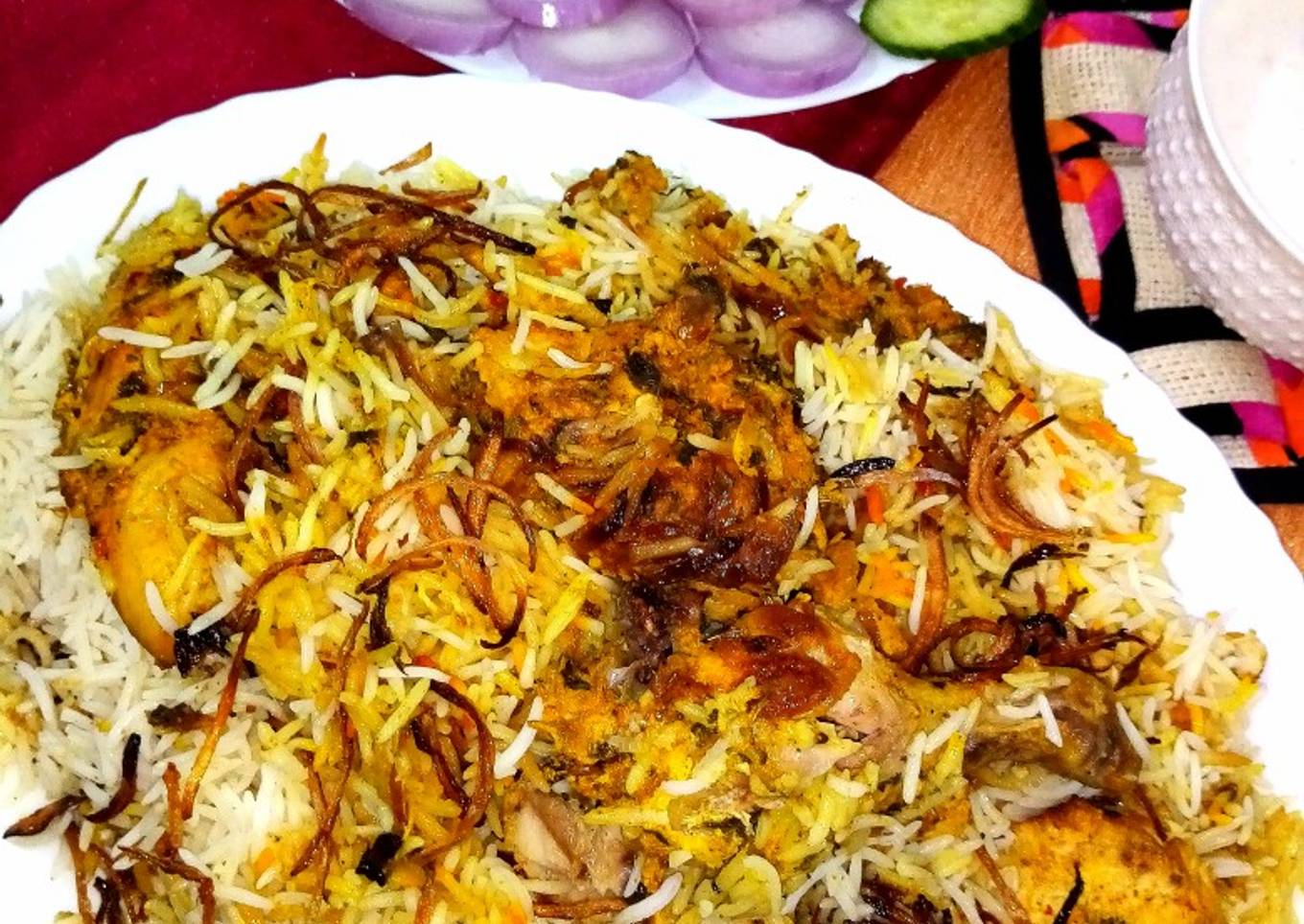 Hyderabadi chicken dum biryani