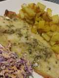 Filete de pescado al horno con jengibre y cilantro